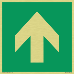 E907 Safe condition: Up / forwards arrow (90 deg supplimentary)